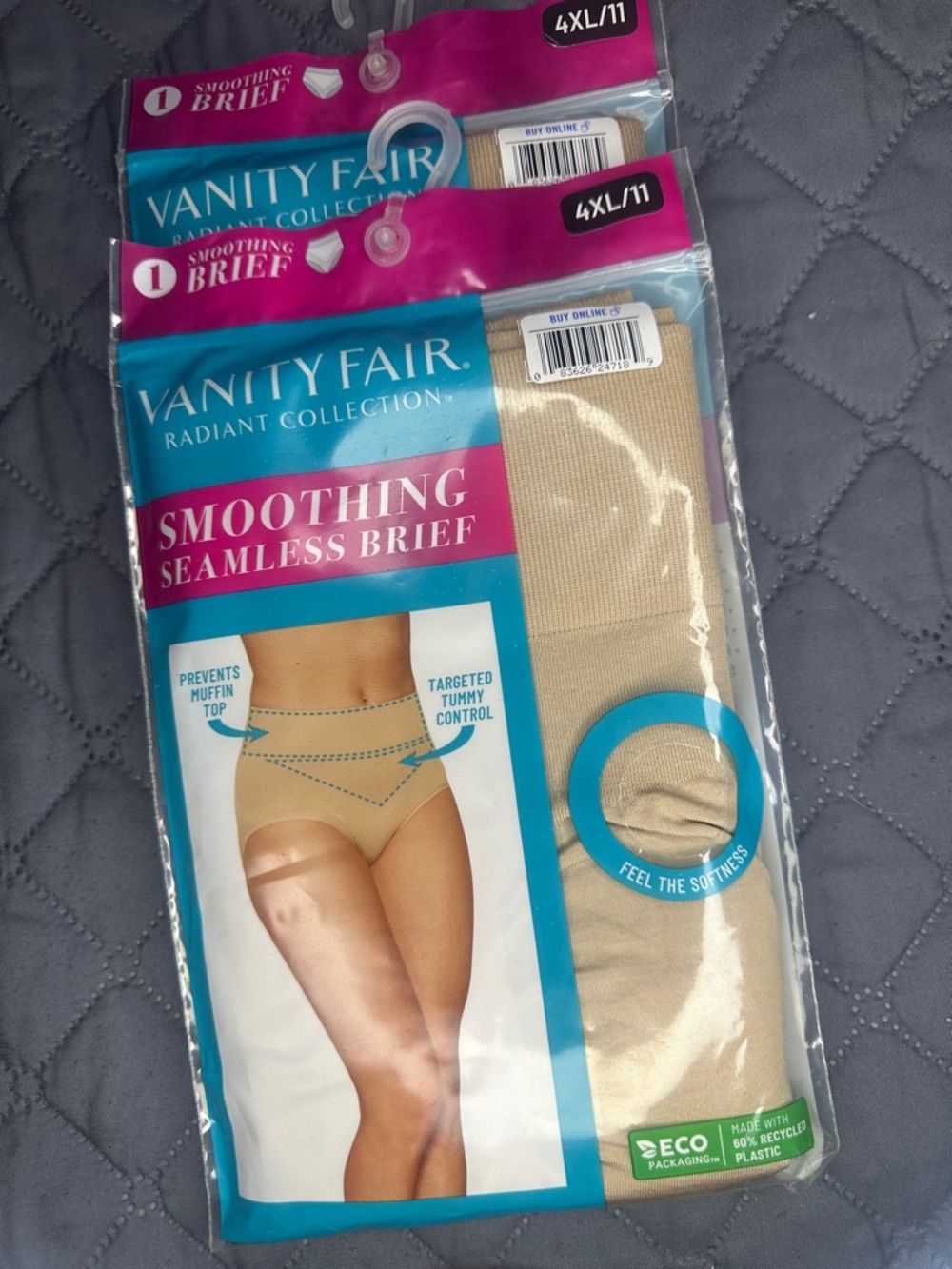 Vanity Fair Beige Smoothing Seamless Brief - Radiant Collection